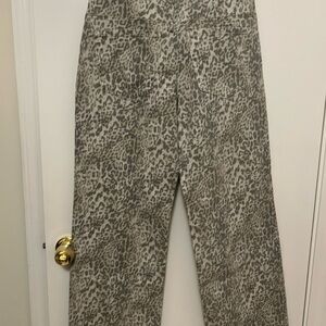 Gray Leopard Print Pants